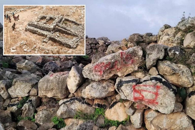 Israel Mount Ebal Joshua Altar Sacred Vandalized Palestinians Archaeology Comp.jpg