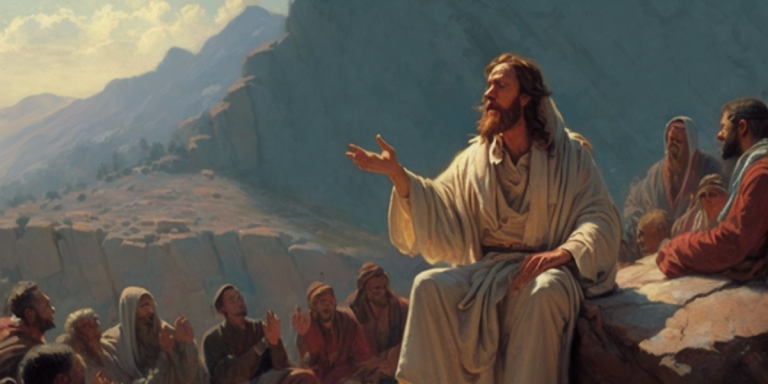 Painting Of Jesus On The Mount.png